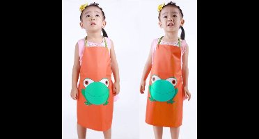 New Age Devi - Kinder keukenschort | kikker |makkelijk afwasbaar | kliederschort |