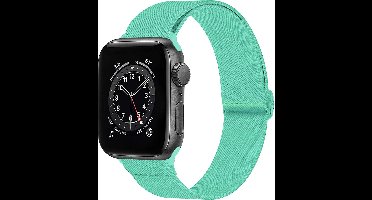 Horloge Band Geschikt voor Apple Watch 1-8 / SE (38/40/41 mm) Bandje Nylon Met Verstelbare Gesp - Mint