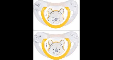 Tigex fopspen, 2 stuks, Disney baby- Winnie de Poeh- geel - 6-18 maanden