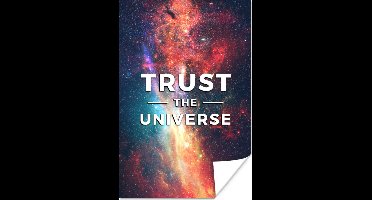 Poster Ruimte - Quotes - 'Trust the universe' - Spreuken - Jongens - Meisjes - Kinderen - 20x30 cm
