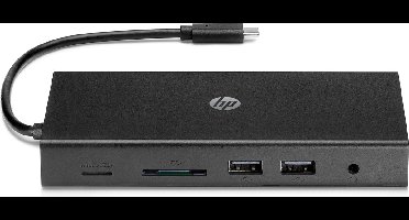 USB Hub HP Concentrador multipuerto USB-C HP de viaje Black