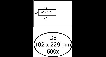 Envelop quantore venster c5 vl40 zk 80 gr wit