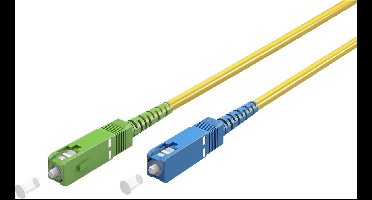 SC/UPC - SC/APC Simplex FTTH kabel | OS2 | geel | LSZH | 5 meter