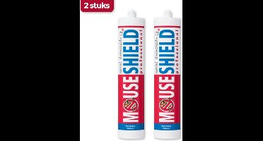 MouseShield Professional 2 stuks – Weringspasta tegen muizen, ratten en ander ongedierte – Kit tegen muizen – Effectiever dan muizengaas – Gifvrij – Afschrikkende werking – Grijs/Wit – Met RVS-deeltjes - 2x300ml