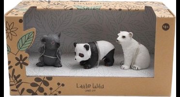 Little Wild and Co – Speelset Babydieren (IJsbeer, Koala & Panda) – 3 stuks – 3,5-5 cm – Comansi