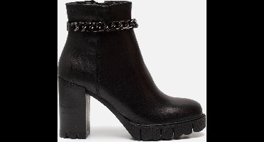 Tamaris Enkellaarjes zwart Leer - Dames - Maat 40