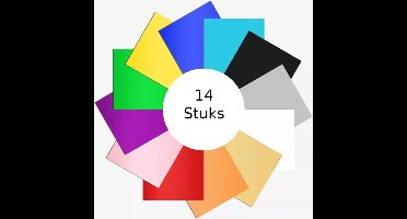 14 Stuks - Permanent Vinyl Transfer Papier - Geschikt voor Cricut En Silhouette Machine -  Vinyl 12" x 12" Glanzende Permanente Vinyl Papier - 12 Kleuren - Glanzend En Mat