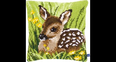 Vervaco - Kruissteekkussen kit - Hertje - PN-0150673 - Borduren - Borduurpakket - Borduurpakket volwassenen - Borduurpakket kind