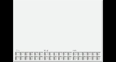 Kangaro bureau onderlegger - kalender 2025/2026/2027 - formaat 59.5x41cm - 5 stuks - afscheurbaar 30 vel - K-0014P225
