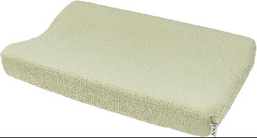 Meyco Baby Uni aankleedkussenhoes - pre-washed hydrofiel - soft olive - 50x70cm