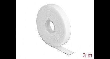 Delock Hook-and-loop tape on roll L 3 m x W 13 mm white