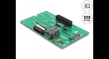 Delock U.2 SFF-8643 Adapter to PCIe x4 or M.2 Key M slot with fixing plate