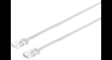 Patchkabel-Flachkabel U/UTP cat. 6 slim weiß 2m