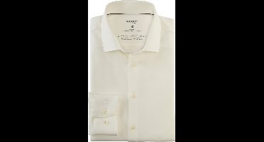 OLYMP 24/7 Level 5 body fit overhemd - twill - lichtbeige - Strijkvriendelijk - Boordmaat: 38