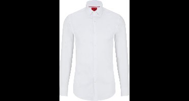 HUGO Kenno slim fit overhemd - popeline - wit - Strijkvriendelijk - Boordmaat: 39