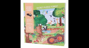 PIA Soft Toys - Geheime puzzel Bos Design box - 35 Stuks - 25 x 24,5 x 5 cm