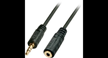 LINDY 35656 Jackplug Audio Verlengkabel [1x Jackplug male 3,5 mm - 1x Jackplug female 3,5 mm] 10.00 m Zwart