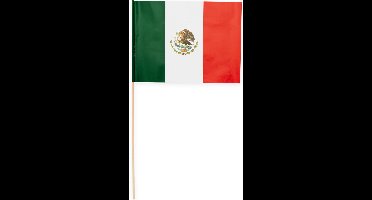 30 Papieren zwaai vlaggen 20 x 30 centimter Mexico