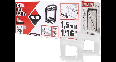 Rubi Levelling Clips 1,5 mm 2400 stuks- tegeldikte 3-13 mm