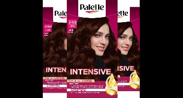 Palette - 878 Mahonie - Haarverf - intensieve, natuurlijke kleuren met 100% grijsdekking - Voordeelverpakking - 3 stuks