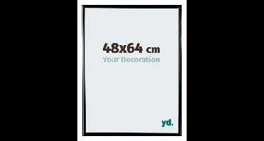 Your Decoration - Fotolijst 48x64 cm - Kunststof - Zwart Hoogglans - Bordeaux