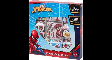 Marvel spiderman stickers - sticker box - 8 sticker rollen - 20 foamstickers - 3+ - superhelden - spider-man
