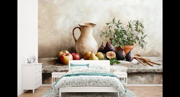 Behang - Fotobehang Fruit - Kruiden - Landelijk - Breedte 330 cm x hoogte 220 cm