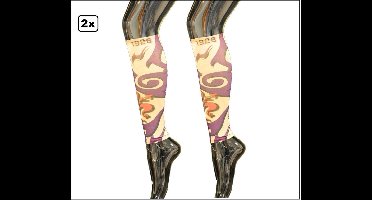 Rubie's Beenwarmers Tattoo Unisex One Size Beige/paars