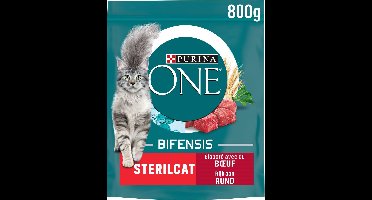 Purina ONE Sterilcat - Rund/Granen - Kattenvoer - 8x 800 g