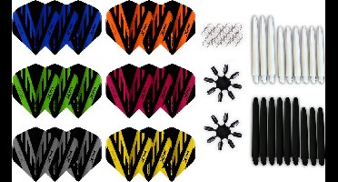 XQMax - Dart Flights en Dart Shafts - Service Set - 6 Sets
