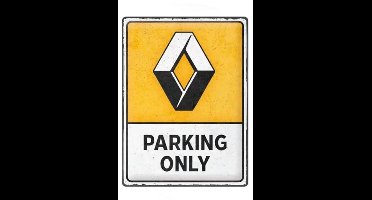Metalen Bord 30 x 40cm Renault Parking Only