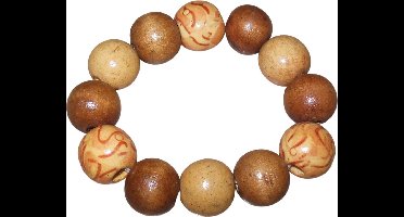 Armband kralen lichtbruine tinten