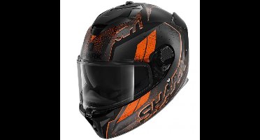 Shark Spartan GT Ryser Mat Zwart Antraciet Oranje Integraalhelm - Maat XS - Helm