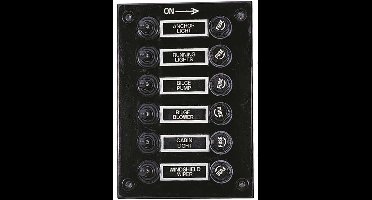 BREG Boot schakelaar 12V met 6 waterdichte tuimelschakelaars