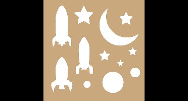 2 kraft space sjablonen 20x20cm - Artemio