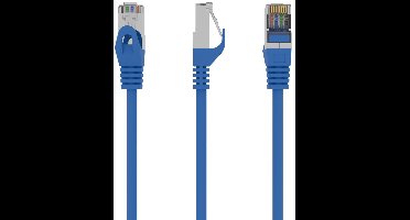 CablExpert PP6-0.5M/B - Netwerkkabel, FTP Cat6, blauw