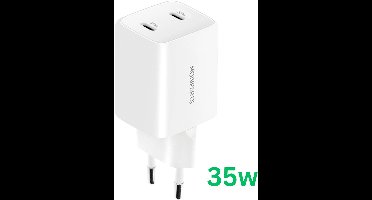 Mobiparts - 35 Watt Universele GaN QC Snellader 35W - USB-C - PD 3.0 - Geschikt voor o.a. Tablets, Apple iPhone en Samsung Smartphones