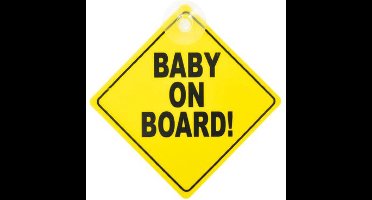 Baby on Board Auto Teken - Auto Bord Met Zuignap - Kind aan Boord Bord - Verkeersveiligheid - Geschenkidee