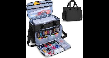 Zylo® Naaimachine Tas - Naaimachine voor Beginners - Mini-Naaimachine met Voetpedaal - Zwart - 43cm x 19cm x 31cm