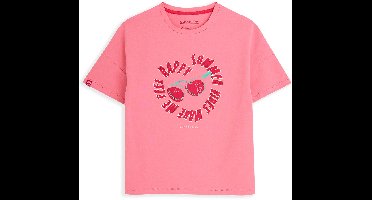 4PRESIDENT T-shirt meisjes - Bubblegum - Maat 110 - Meiden shirt