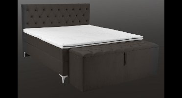 Nessa® - 140x200 Boxspring Caption Bruin - Complete Boxspring - Inclusief Orthopedische Topper
