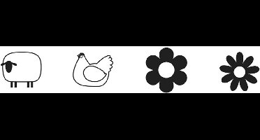 Stempels kip 2 cm - hout -Artemio