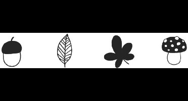 Houten stempels paddenstoel 2 cm - Artemio