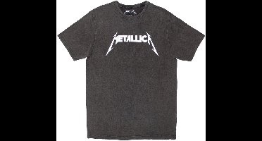 Metallica - Logo Heren Tshirt - M - Grijs