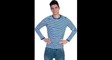Dorus trui maat XL blauw wit gestreept