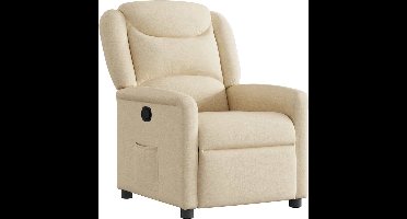 vidaXL Verstelbare Fauteuil Crèmekleurig