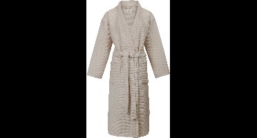 Linden&Green - Unisex Sauna Badjas - 100% Katoen Wafel Badjas - S - Stone - Katoen wafel - Kimono - Wafel Badjas dames - Wafel Badjas heren - Badjas dames en heren