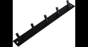 Benson Wand kapstok - 5 ophang haken - RVS - 32 x 3,6 cm - ruimtebesparend