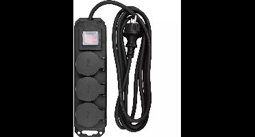 Benson Stekkerdoos 3-voudig - Waterdicht - Met schakelaar - 3 meter - IP44