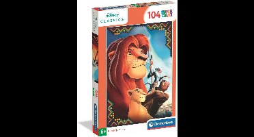 Clementoni - Puzzel - 104 Stukjes - Disney Lion King - Kinderpuzzel - Vanaf 6 jaar